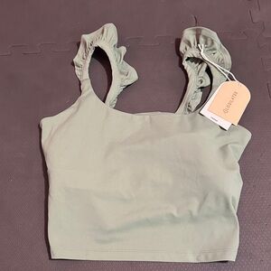Blogilates Sage Ruffle Ruffle Tank